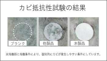 カビ抵抗性試験の結果